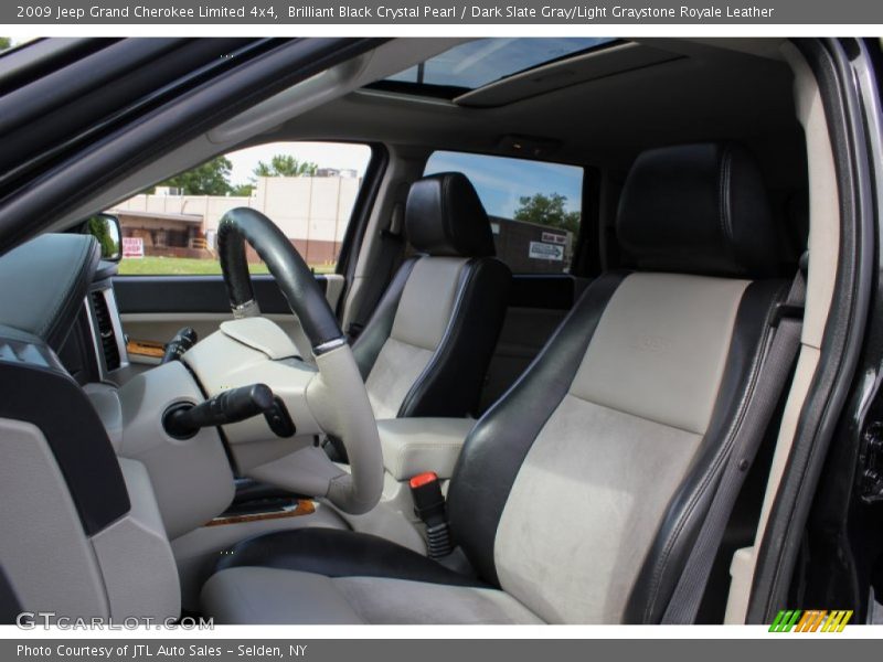 Brilliant Black Crystal Pearl / Dark Slate Gray/Light Graystone Royale Leather 2009 Jeep Grand Cherokee Limited 4x4
