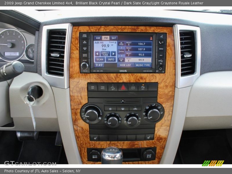 Brilliant Black Crystal Pearl / Dark Slate Gray/Light Graystone Royale Leather 2009 Jeep Grand Cherokee Limited 4x4
