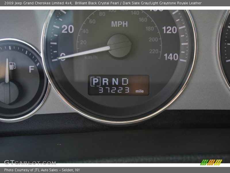 Brilliant Black Crystal Pearl / Dark Slate Gray/Light Graystone Royale Leather 2009 Jeep Grand Cherokee Limited 4x4