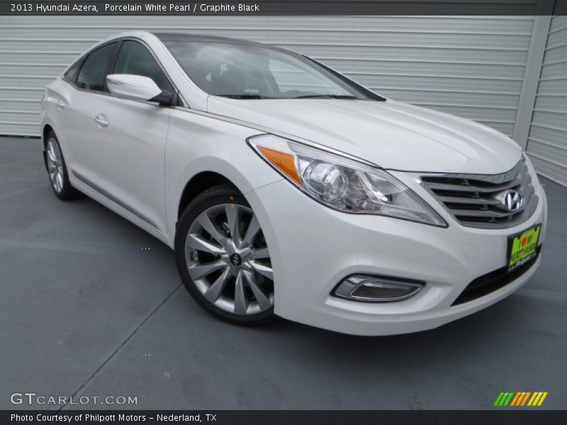 Porcelain White Pearl / Graphite Black 2013 Hyundai Azera