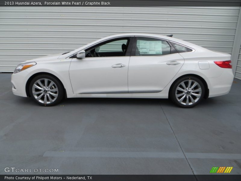 Porcelain White Pearl / Graphite Black 2013 Hyundai Azera