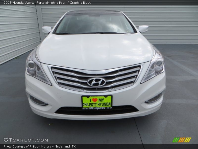 Porcelain White Pearl / Graphite Black 2013 Hyundai Azera