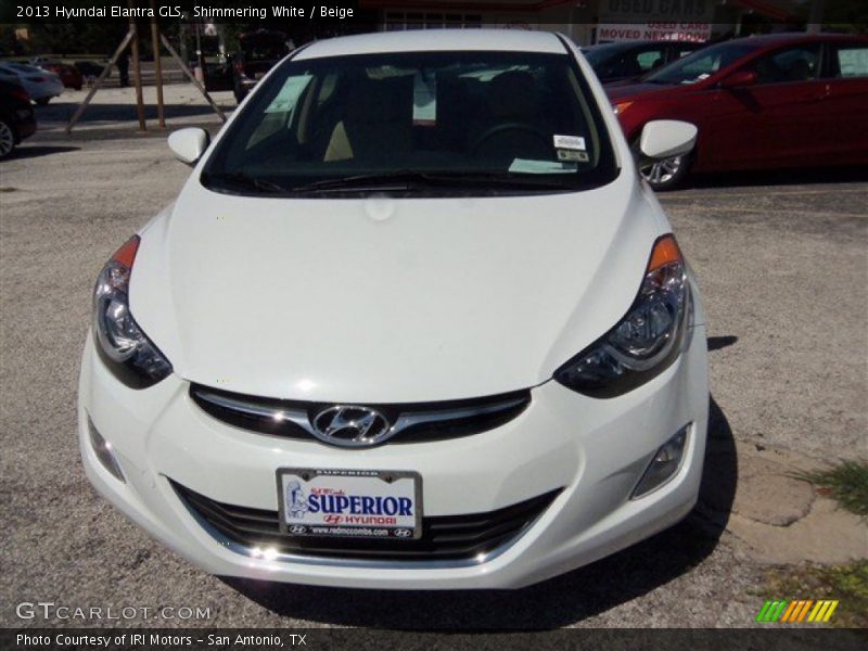 Shimmering White / Beige 2013 Hyundai Elantra GLS