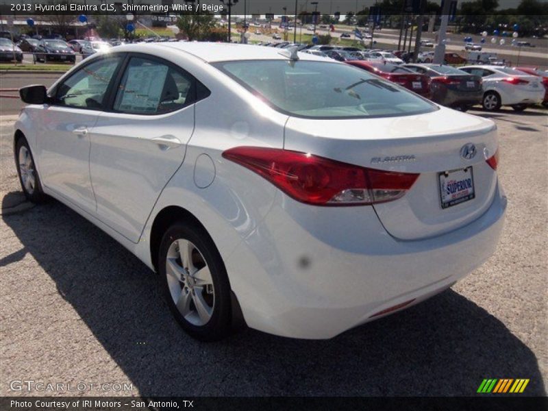 Shimmering White / Beige 2013 Hyundai Elantra GLS