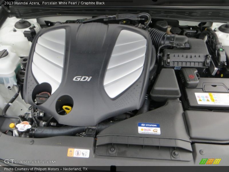 Porcelain White Pearl / Graphite Black 2013 Hyundai Azera