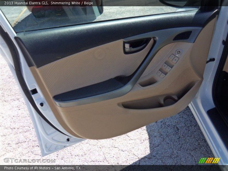 Shimmering White / Beige 2013 Hyundai Elantra GLS