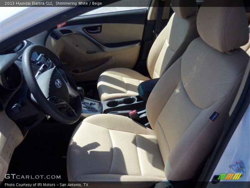Shimmering White / Beige 2013 Hyundai Elantra GLS