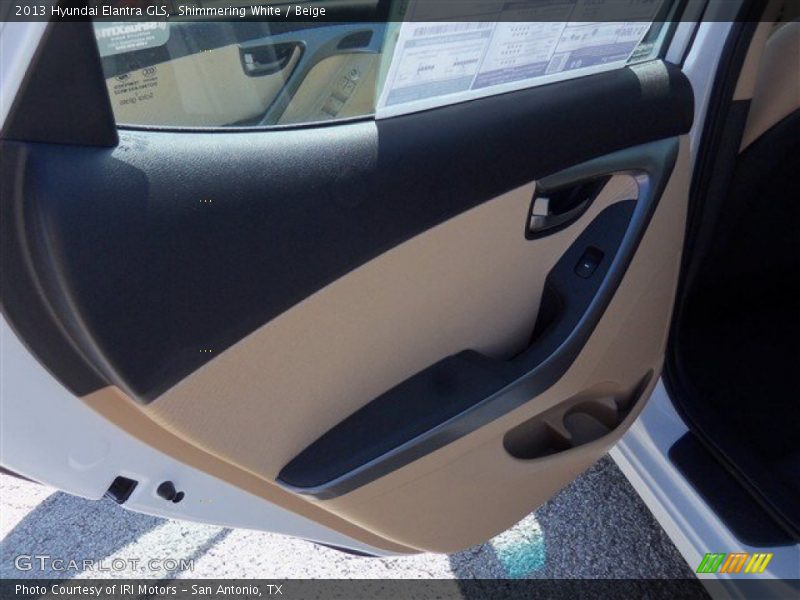 Shimmering White / Beige 2013 Hyundai Elantra GLS