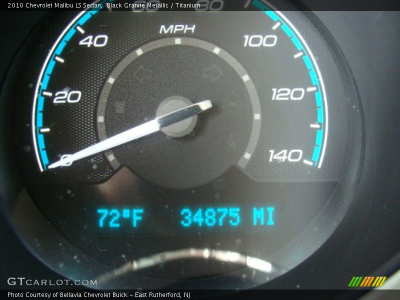 Black Granite Metallic / Titanium 2010 Chevrolet Malibu LS Sedan