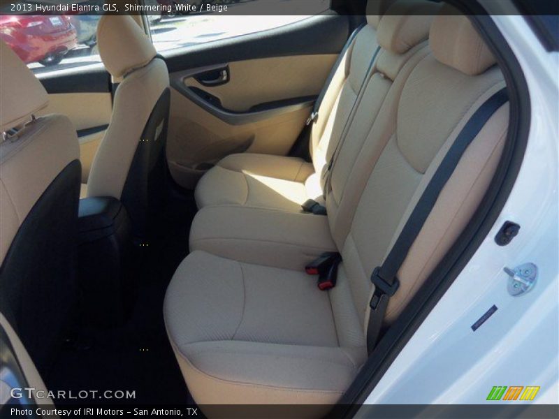 Shimmering White / Beige 2013 Hyundai Elantra GLS