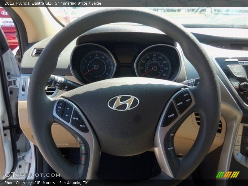 Shimmering White / Beige 2013 Hyundai Elantra GLS