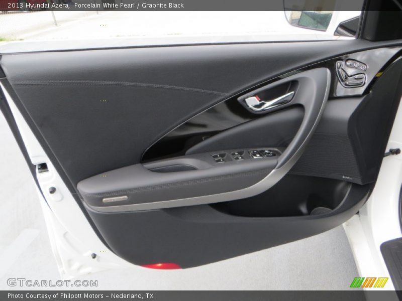 Porcelain White Pearl / Graphite Black 2013 Hyundai Azera
