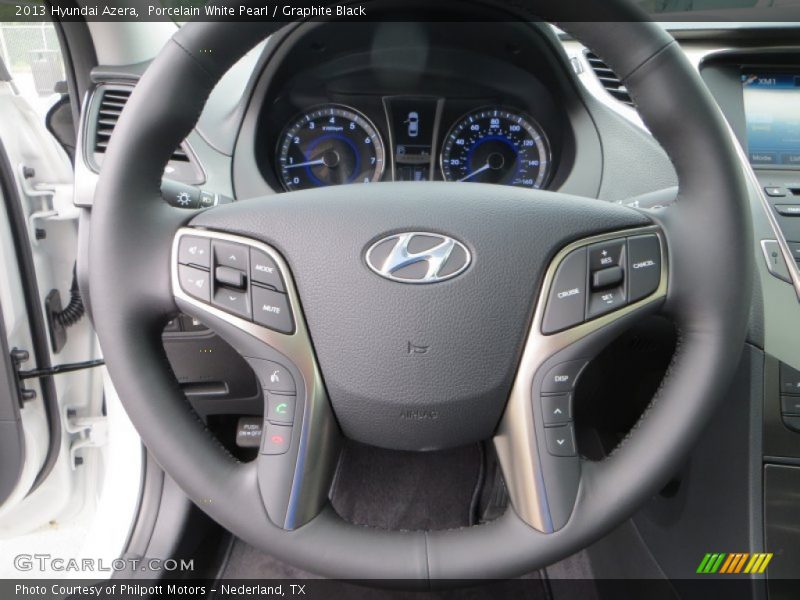 Porcelain White Pearl / Graphite Black 2013 Hyundai Azera