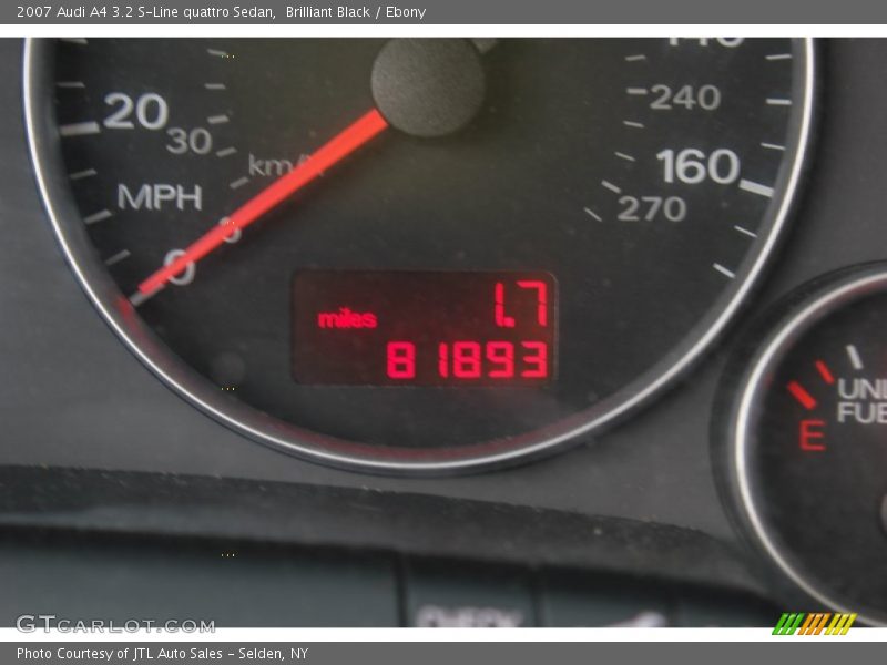 Brilliant Black / Ebony 2007 Audi A4 3.2 S-Line quattro Sedan