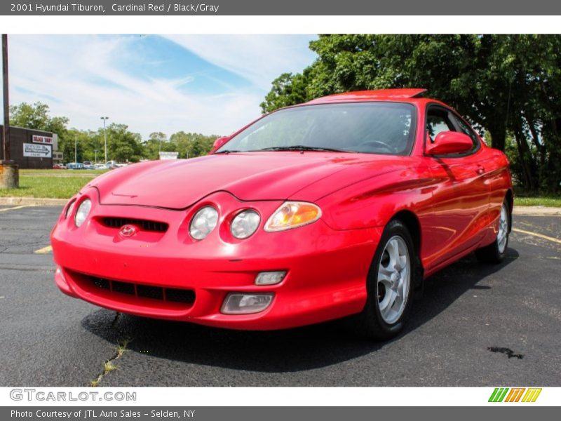 Cardinal Red / Black/Gray 2001 Hyundai Tiburon