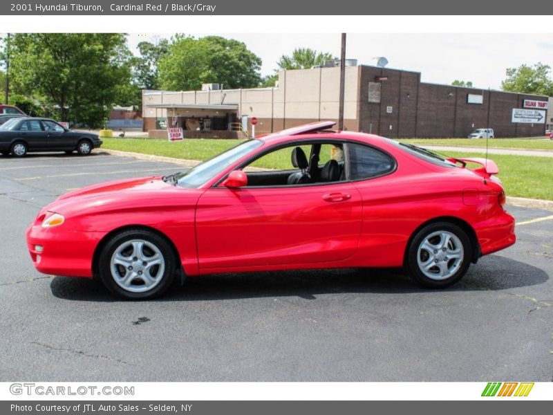 Cardinal Red / Black/Gray 2001 Hyundai Tiburon