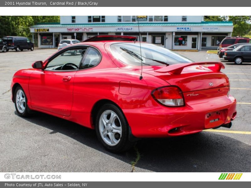 Cardinal Red / Black/Gray 2001 Hyundai Tiburon