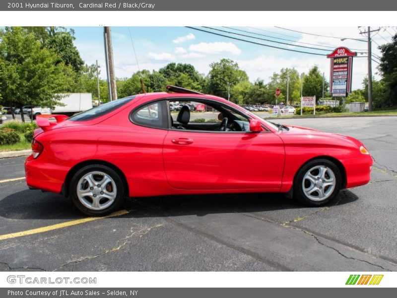 Cardinal Red / Black/Gray 2001 Hyundai Tiburon