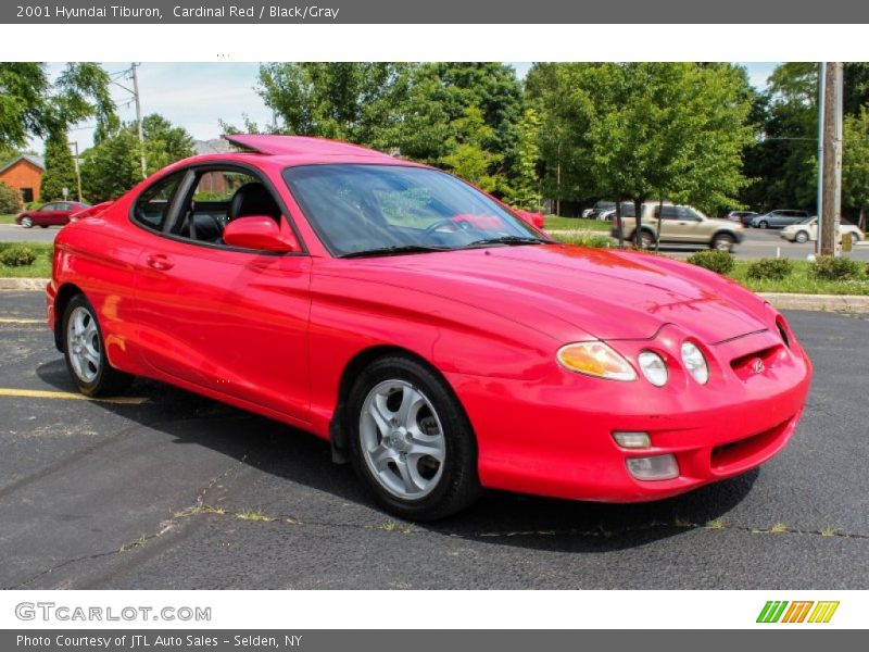 Cardinal Red / Black/Gray 2001 Hyundai Tiburon