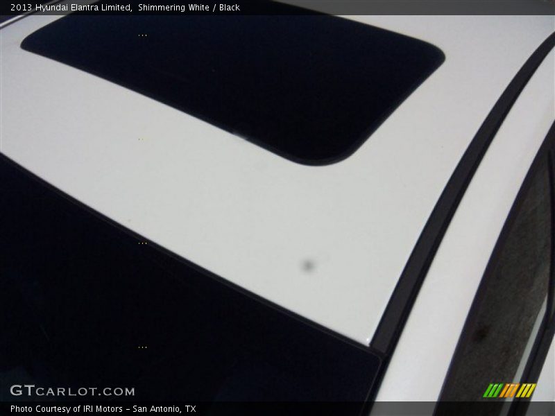 Shimmering White / Black 2013 Hyundai Elantra Limited