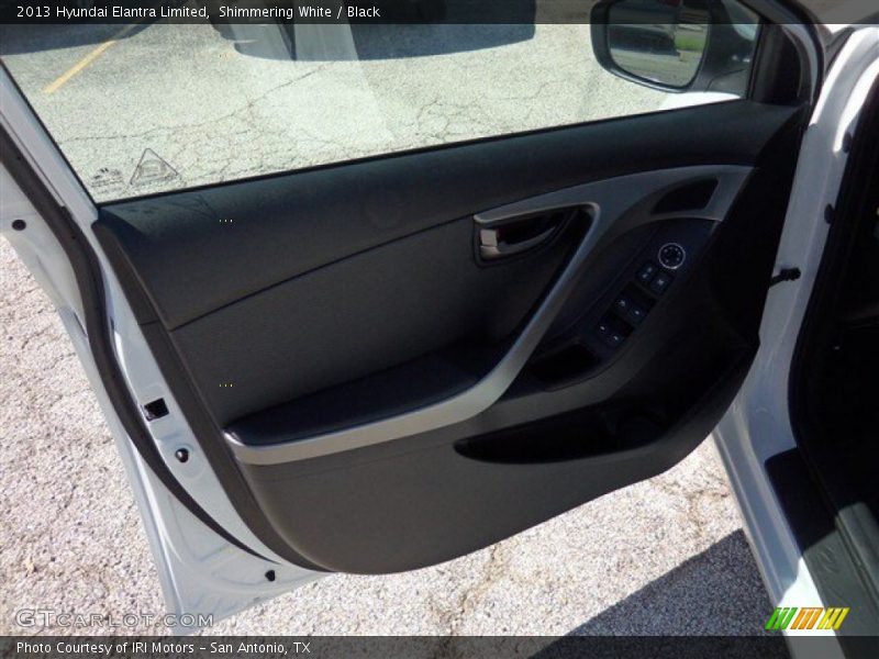 Shimmering White / Black 2013 Hyundai Elantra Limited
