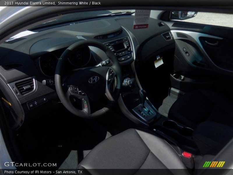 Shimmering White / Black 2013 Hyundai Elantra Limited