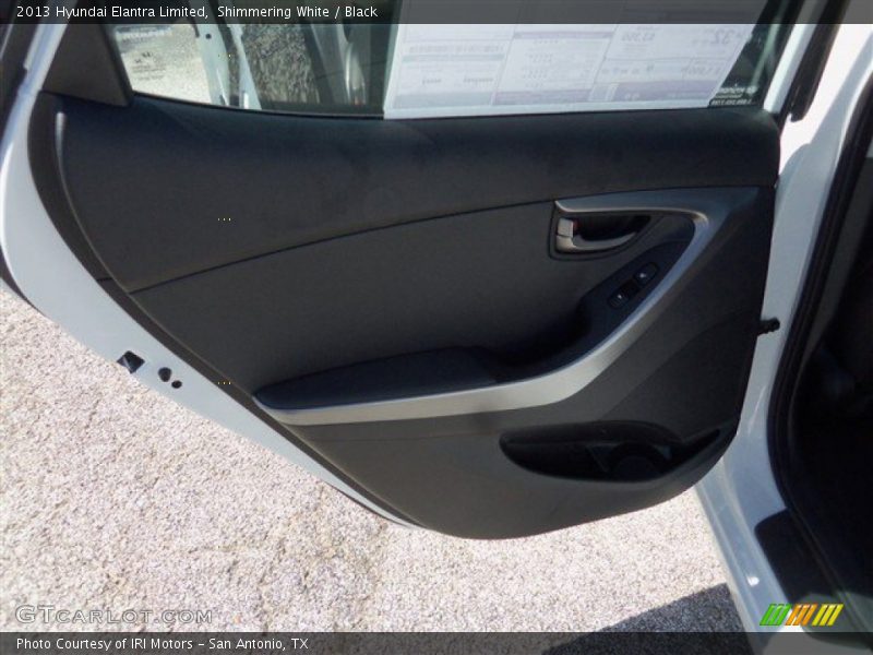 Shimmering White / Black 2013 Hyundai Elantra Limited