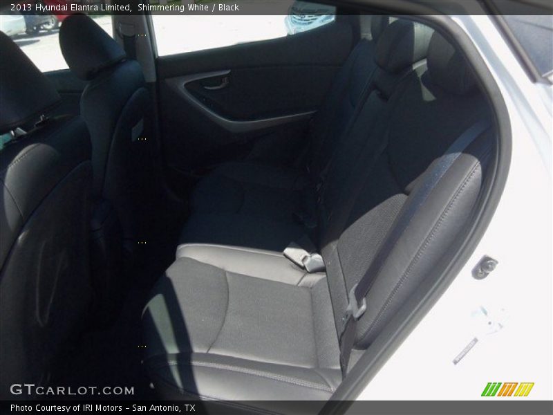 Shimmering White / Black 2013 Hyundai Elantra Limited