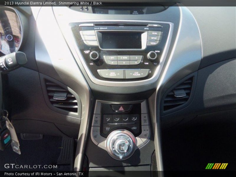 Shimmering White / Black 2013 Hyundai Elantra Limited