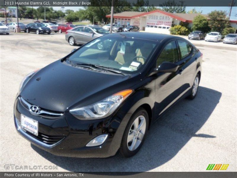 Midnight Black / Beige 2013 Hyundai Elantra GLS