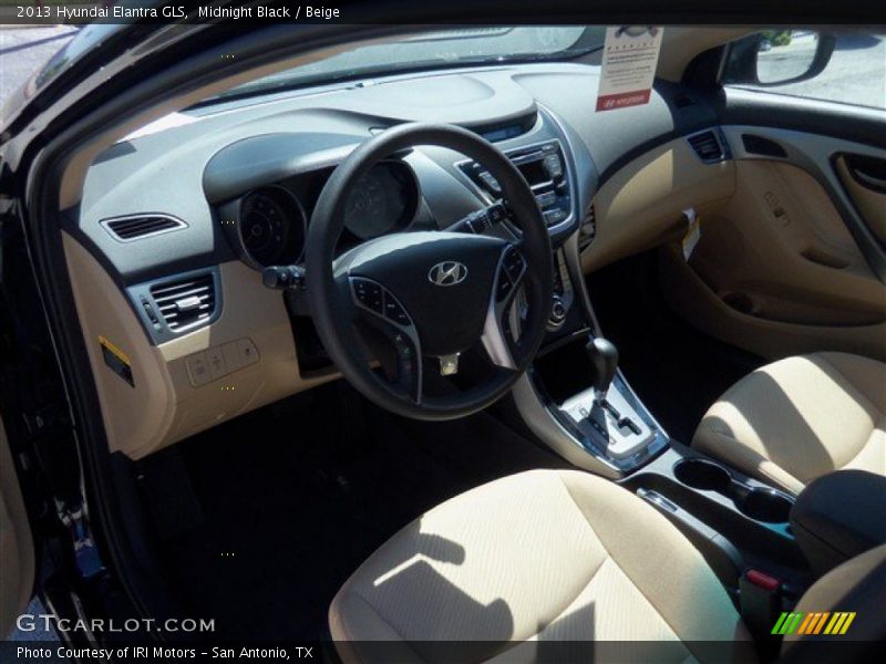 Midnight Black / Beige 2013 Hyundai Elantra GLS