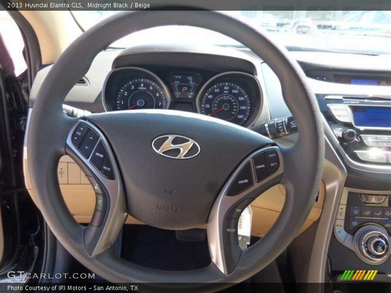 Midnight Black / Beige 2013 Hyundai Elantra GLS