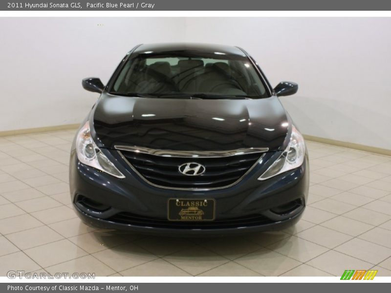 Pacific Blue Pearl / Gray 2011 Hyundai Sonata GLS