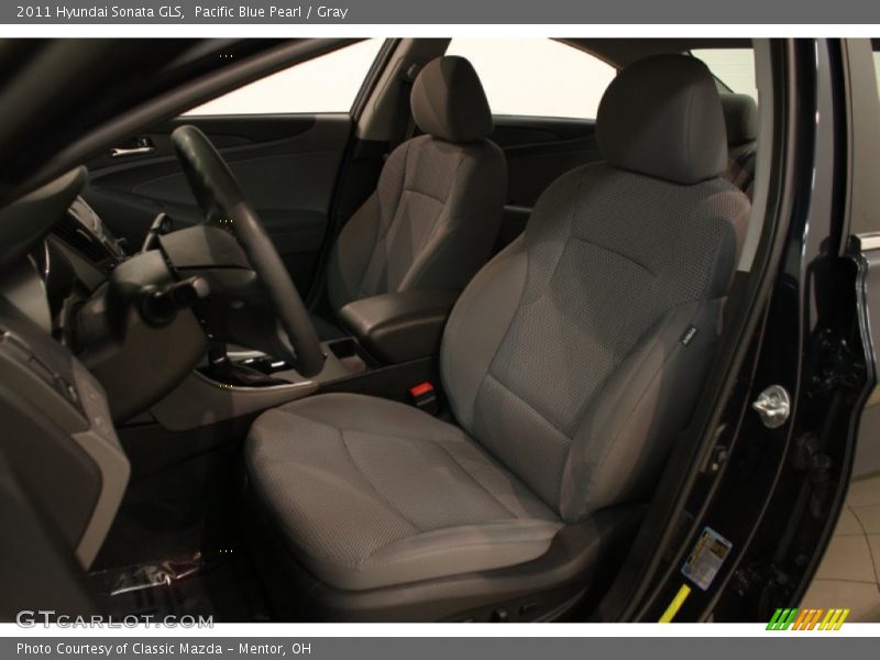 Pacific Blue Pearl / Gray 2011 Hyundai Sonata GLS