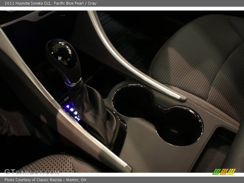 Pacific Blue Pearl / Gray 2011 Hyundai Sonata GLS