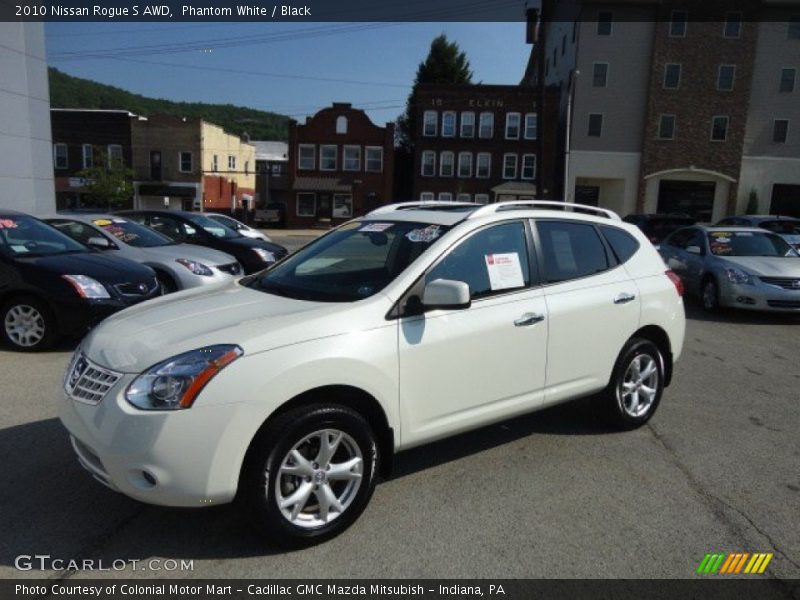 Phantom White / Black 2010 Nissan Rogue S AWD