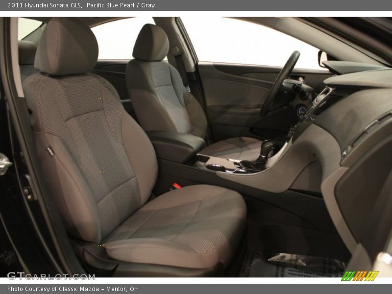 Pacific Blue Pearl / Gray 2011 Hyundai Sonata GLS