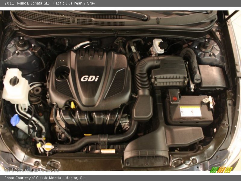 Pacific Blue Pearl / Gray 2011 Hyundai Sonata GLS