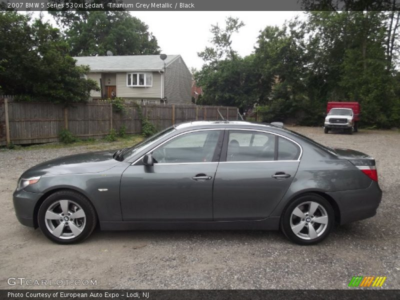Titanium Grey Metallic / Black 2007 BMW 5 Series 530xi Sedan