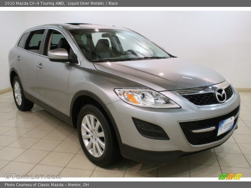 Liquid Silver Metallic / Black 2010 Mazda CX-9 Touring AWD