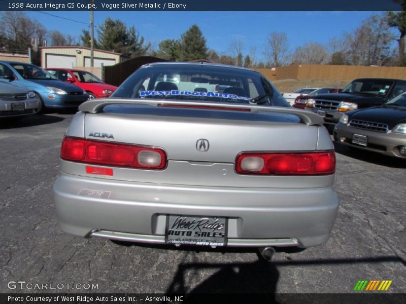 Vogue Silver Metallic / Ebony 1998 Acura Integra GS Coupe