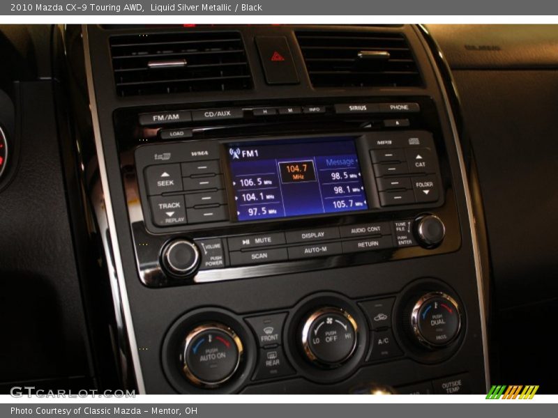 Liquid Silver Metallic / Black 2010 Mazda CX-9 Touring AWD