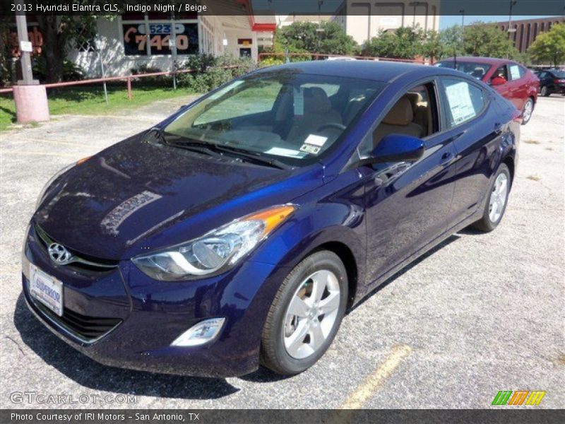 Indigo Night / Beige 2013 Hyundai Elantra GLS