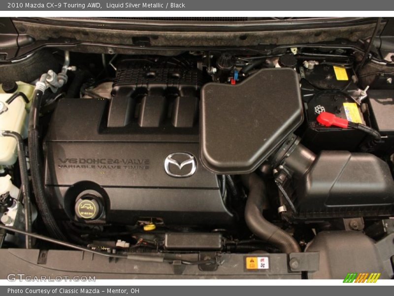Liquid Silver Metallic / Black 2010 Mazda CX-9 Touring AWD