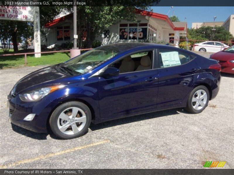 Indigo Night / Beige 2013 Hyundai Elantra GLS