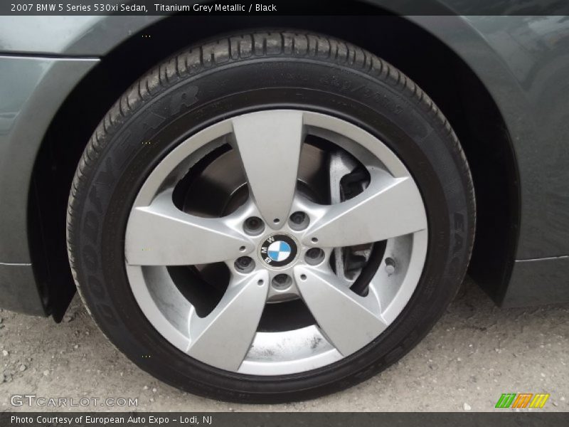 Titanium Grey Metallic / Black 2007 BMW 5 Series 530xi Sedan
