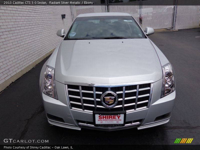 Radiant Silver Metallic / Ebony 2013 Cadillac CTS 3.0 Sedan