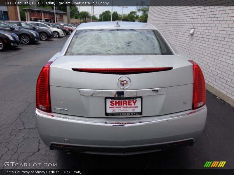 Radiant Silver Metallic / Ebony 2013 Cadillac CTS 3.0 Sedan