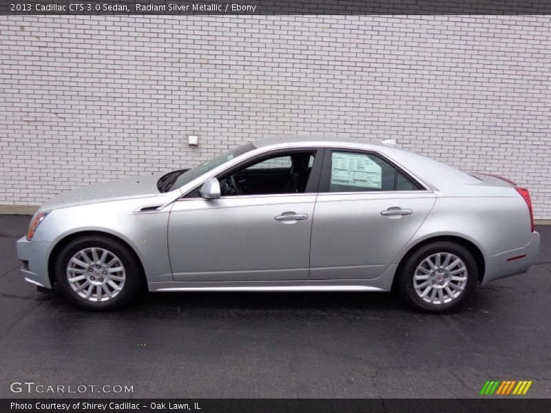 Radiant Silver Metallic / Ebony 2013 Cadillac CTS 3.0 Sedan