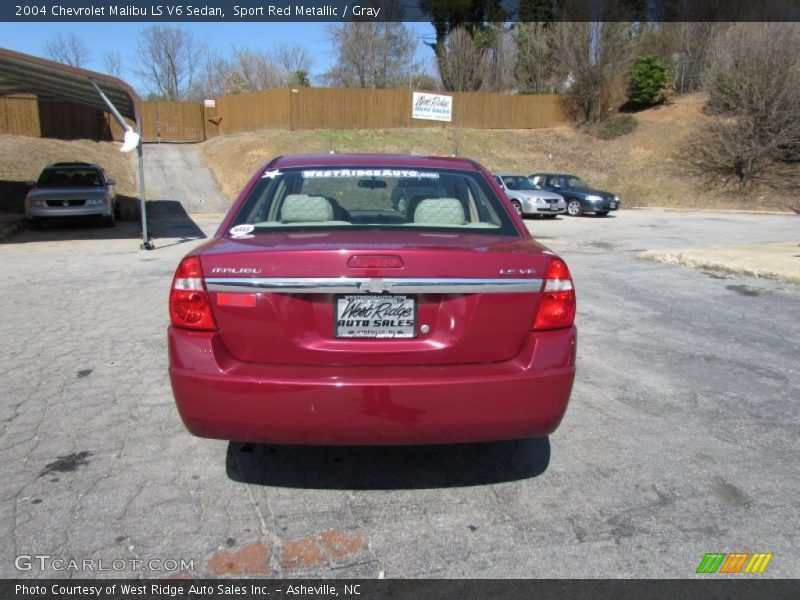 Sport Red Metallic / Gray 2004 Chevrolet Malibu LS V6 Sedan